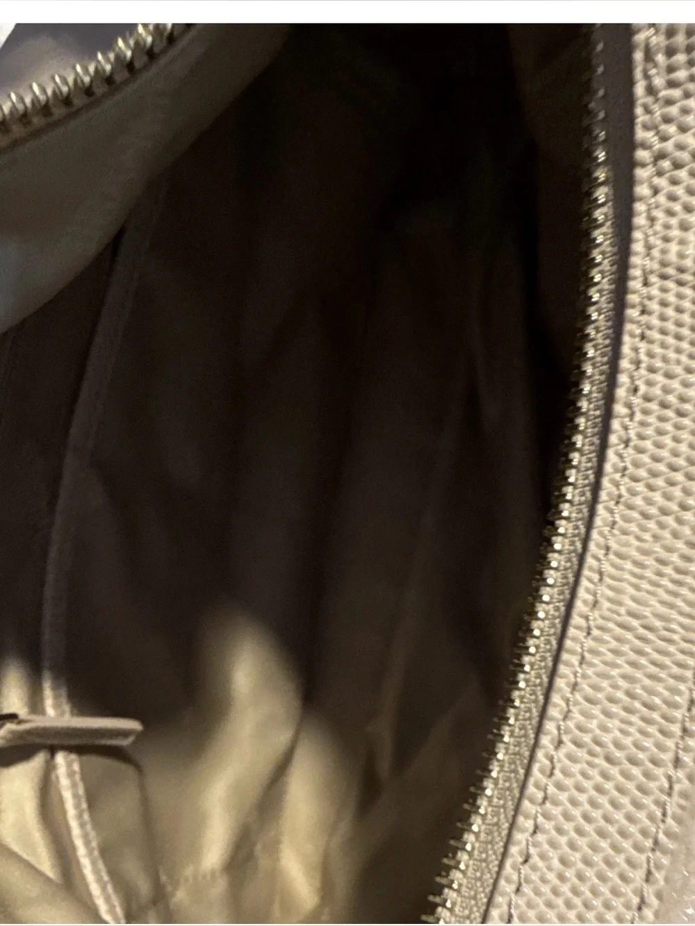 Brahmin Beige Patent Leather Shoulder Bag